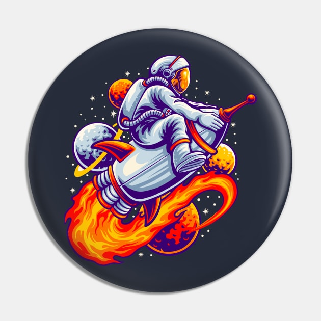 Astro planet rocket Pin by Pixel Poetry