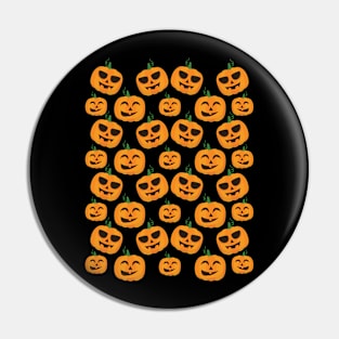 Halloween Jack O Lantern Pumpkin Pattern Pin