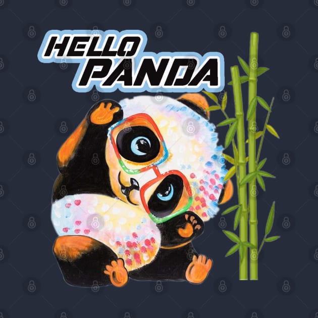 HELLO PANDA SUN-GLASS by Ronabuna