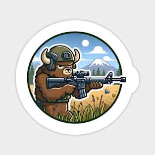 Tactical Bison Buffalo Magnet