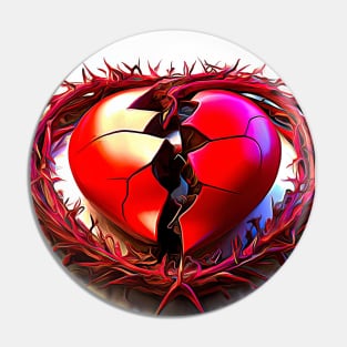 3D Look Artificial Intelligence Art Sacred Heart of Jesus Abstract Expressionism Pin