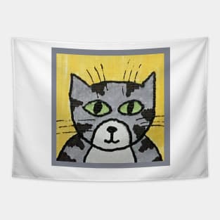 Whimsical Cat Portrait #16 Tapestry