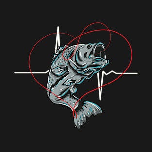 Fishing Heartbeat T-Shirt