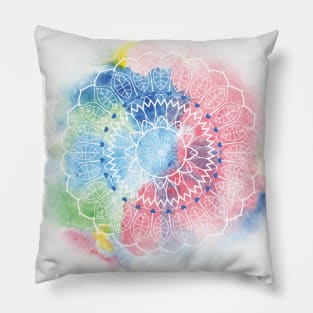 White mandala Pillow