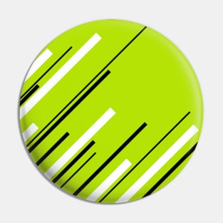 Diagonals - Lime Green Pin