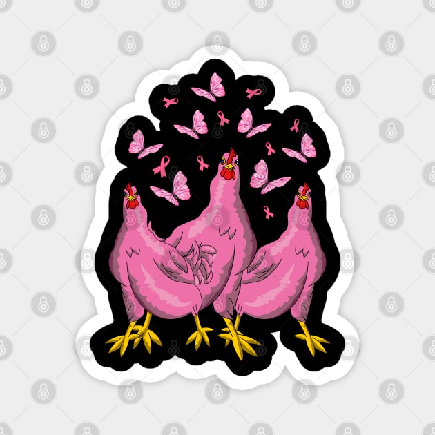 Farm Animal Insect Girly Butterfly Chicken Magnet by ShirtsShirtsndmoreShirts