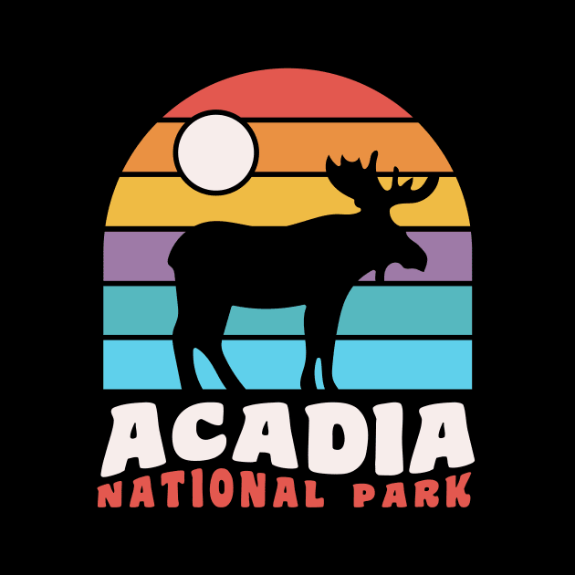 Acadia National Park Moose Badge by PodDesignShop