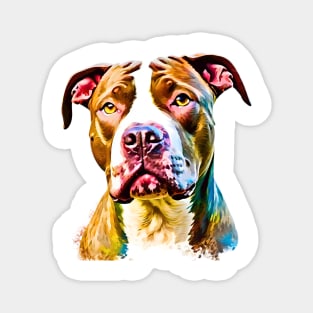 Soulful Impressionist Pitbull Terrier Magnet