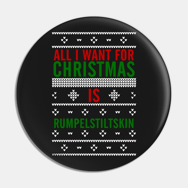 All I want for Christmas is Rumpelstiltskin Pin by AllieConfyArt