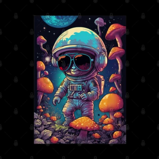 Techno Astronaut T-Shirt - Techno Organism - Catsondrugs.com - Techno, rave, edm, festival, techno, trippy, music, 90s rave, psychedelic, party, trance, rave music, rave krispies, rave flyer by catsondrugs.com