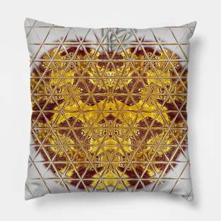 golden apple mosaic Pillow