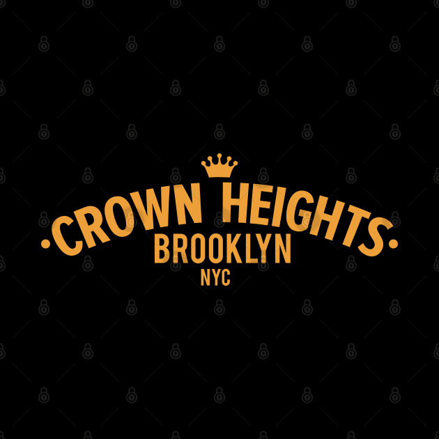 New York Crown Heights - Crown Heights Brooklyn Schriftzug - Crown Heights Logo by Boogosh