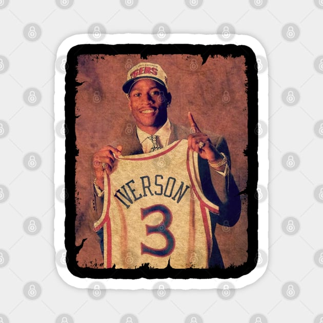 '96 draft!' Allen Iverson Magnet by MJ23STORE