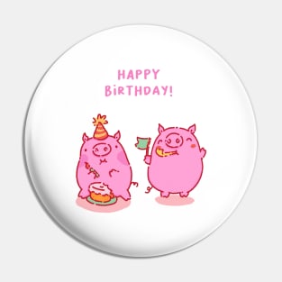 Happy birthday with friends Pin