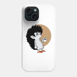 hedgehog drinks coffee Phone Case