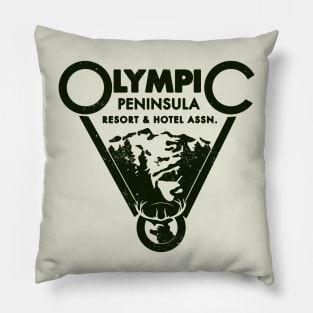 Vintage Olympic Peninsula Resort and Hotel association logo Pillow