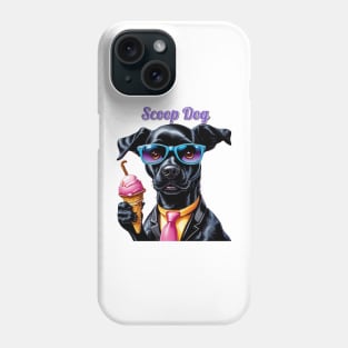 Black Lab Scoop Dog Phone Case