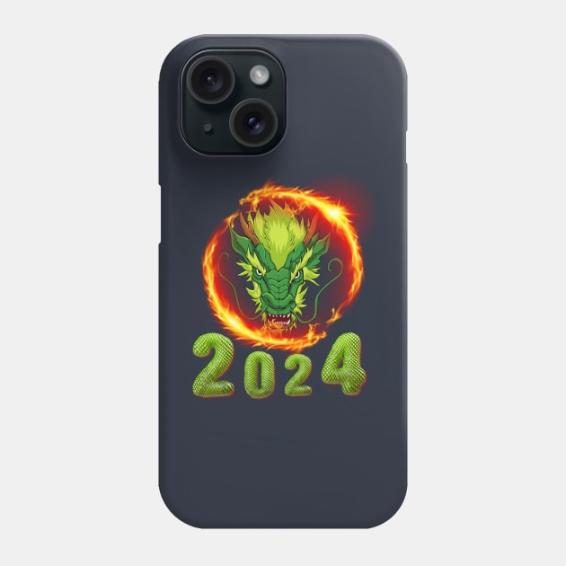 Fiery Green Dragon Phone Case by Anatoliy Smirnov