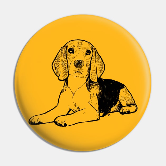 Beagle Sketch Pin by Sketchy