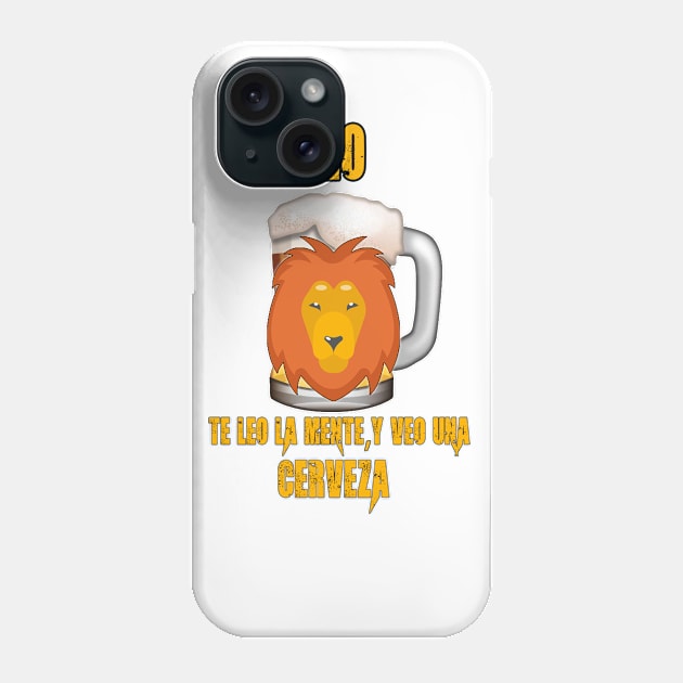 Fun design for lovers of beer and good liquor. Leo sign Phone Case by Cervezas del Zodiaco