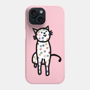 Multi Colored Spotty Cat Phone Case