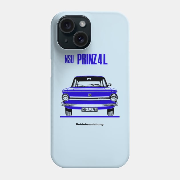 NSU PRINZ 4L - owners handbook Phone Case by Throwback Motors