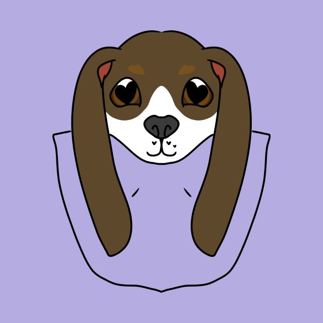 Cute Beagle Puppy in a Pocket by HugSomeNettles