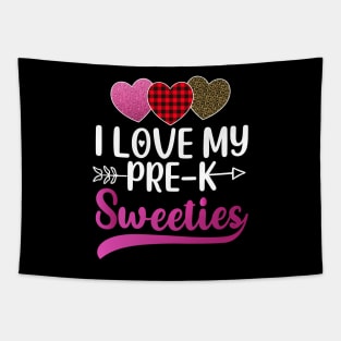 I Love My Pre-K Sweeties Hearts Valentines Day Teacher Gift Tapestry