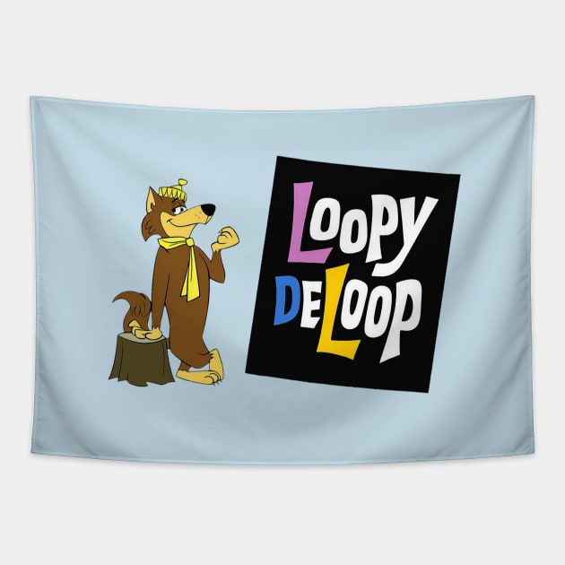 Loopy De Loop, Hanna-Barbera classic cartoon Tapestry by RainbowRetro