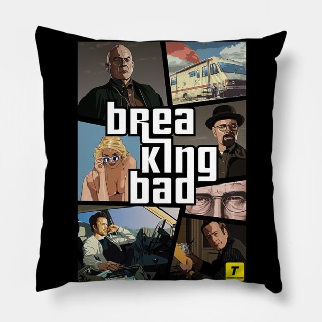 Breaking Bad GTA edition Pillow by Pliax Lab