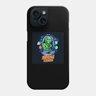 alien-riding-ufo-as-gamer-esport-logo Phone Case