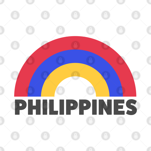 Philippines Retro Rainbow Flag Philippines Tapestry TeePublic