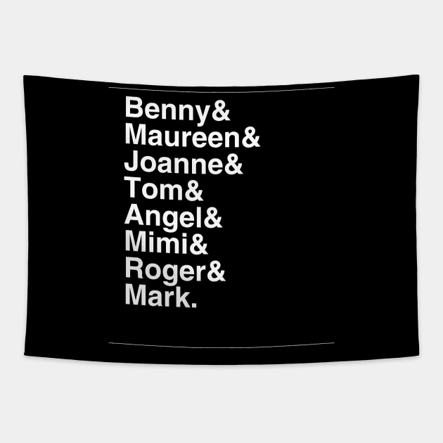 Rent Characters Tapestry by KidCrying