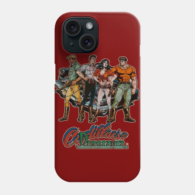 Cadillacs and dinosaurs (Distressed) Phone Case by OniSide