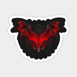 Red dragon wings ( Bat wings ) Magnet