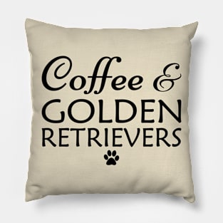 Coffee and Golden Retrievers Pillow