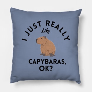 I Just Really Like Capybaras Pillow