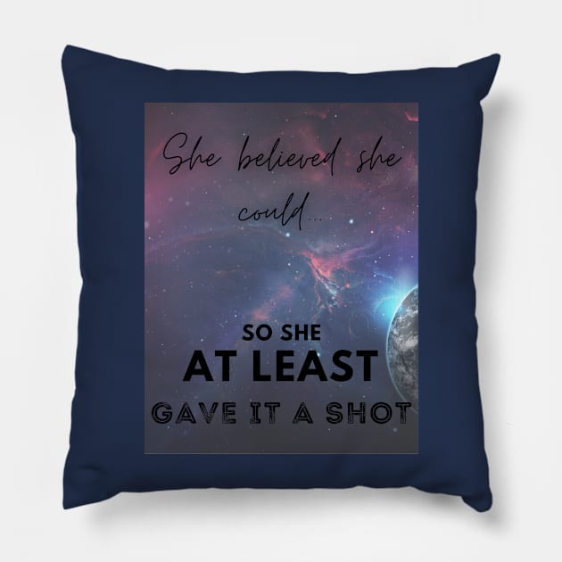 She Believed 1.3 - Space Pillow by MysteriousWatersDesigns