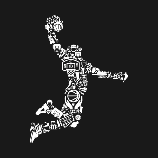 Basketball Series: Born to Dunk (White Graphic) T-Shirt