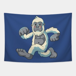 Funny Snowy Yeti Tapestry