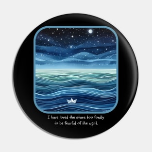 Tranquil Voyage: A Night Seascape Pin