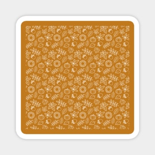 orange fall patterned Magnet