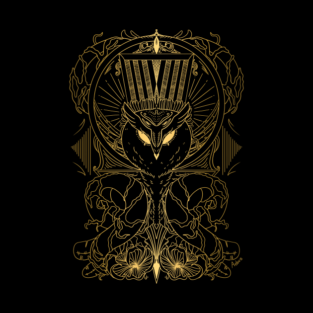 Mystical Golden Owl. by Anbus