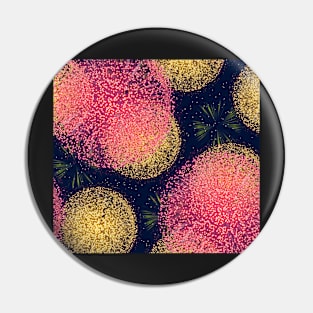 Pink and Yellow Fireworks Pin