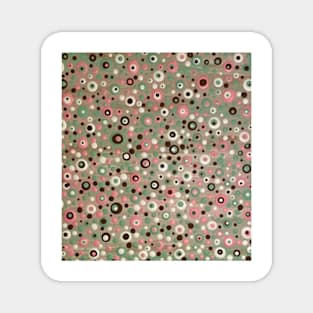 Pink and green abstract Magnet