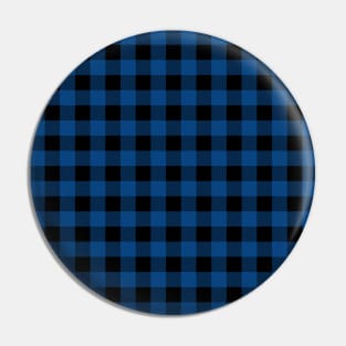 Blue Plaid Pattern Pin