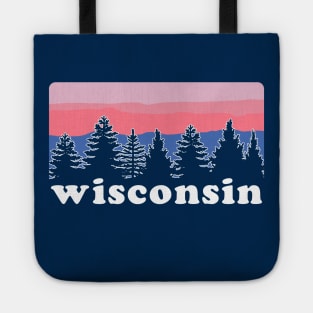 Northern Wisconsin Pine Tree Sunset Tote