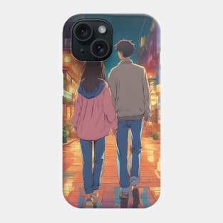 romantic anime couple Phone Case