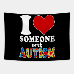 i love someone with autism Tapestry