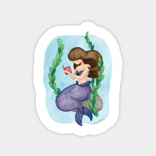 Reading Mermaid Magnet